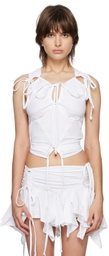 Emily Watson SSENSE Exclusive White Tankini Top