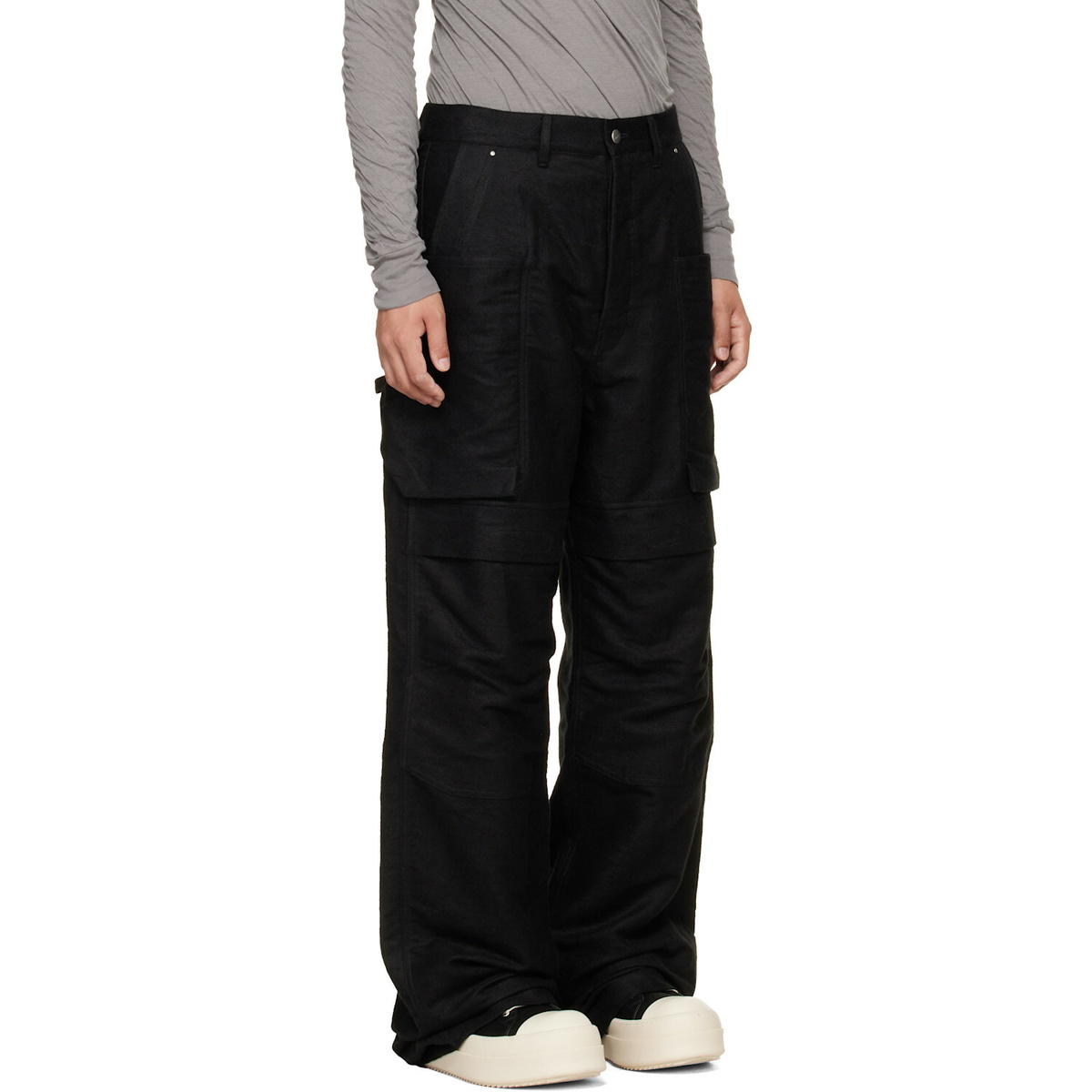 Rick Owens Black Tower Stefan Cargo Pants