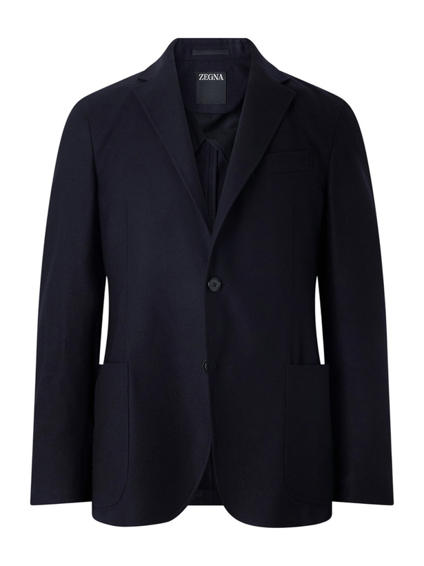 Photo: Zegna - Wool and Cashmere-Blend Twill Blazer - Black