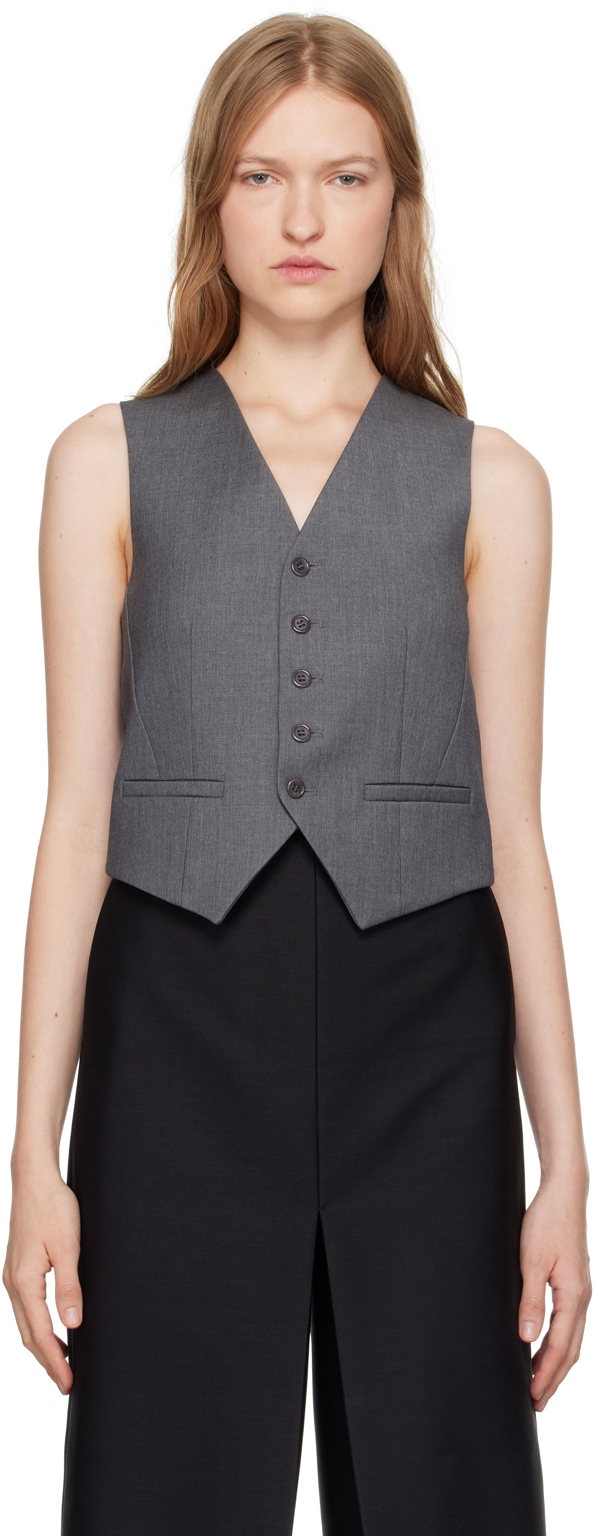 The Frankie Shop Gray Gelso Vest