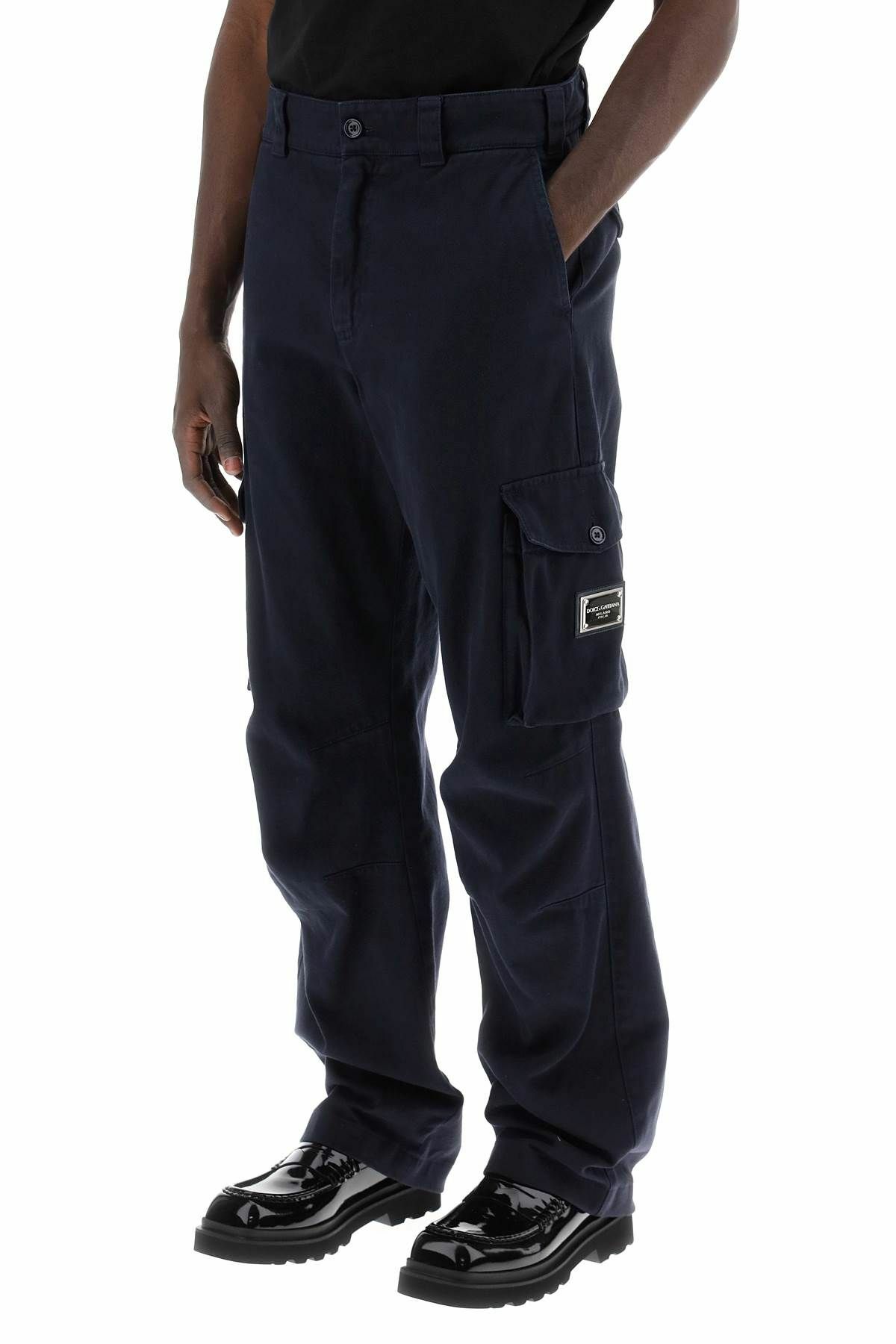 パンツ DOLCE&GABBANA navy corduroy cargo pants Dolce & Gabbana Zip Cargo Pants - Ākaibu Store