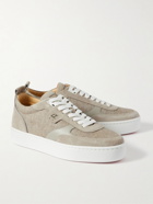 Christian Louboutin - Happyrui Suede and Leather-Trimmed Canvas Sneakers - Neutrals