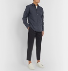 Theory - Irving Embroidered Cotton Shirt - Blue