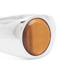 Tom Wood Kim Tiger Eye Ring in Silver