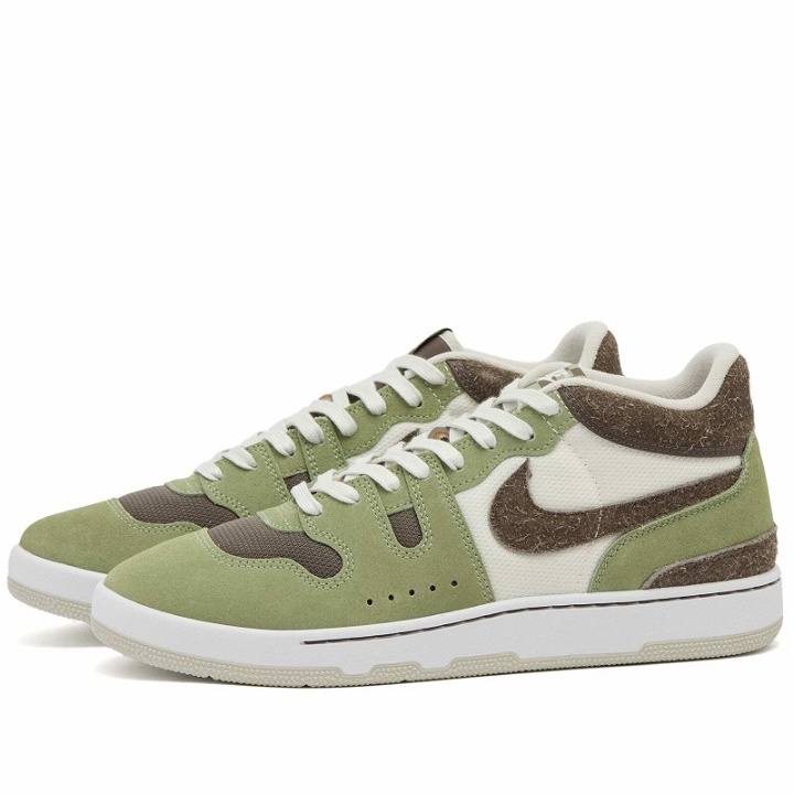 Photo: Nike Men's ATTACK SDE Sneakers in Oil Green/Ironstone/Pale Ivory