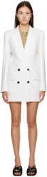 Victoria Beckham White Double-Breasted Minidress