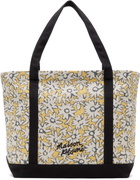 Maison Kitsuné Yellow Daisy Field Large Jacquard Tote