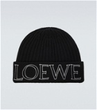 Loewe Logo embroidered wool beanie