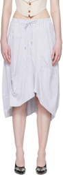Vivienne Westwood White & Blue Aerodrome Midi Skirt