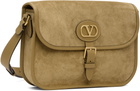 Valentino Garavani Beige Antibes Suede Bag