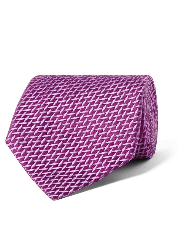 Photo: CHARVET - 9cm Silk-Jacquard Tie - Purple