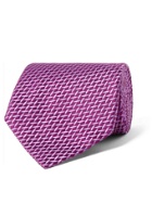 CHARVET - 9cm Silk-Jacquard Tie - Purple
