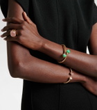 Marina B Trisolina Bypass 18kt gold cuff bracelet with diamonds and chrysoprase