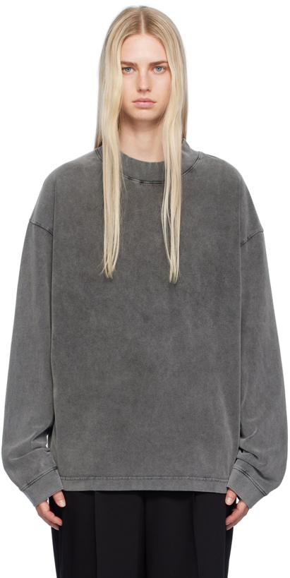 Photo: Acne Studios Black Faded Long Sleeve T-Shirt