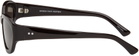 Dries Van Noten Brown Linda Farrow Edition Goggle Sunglasses