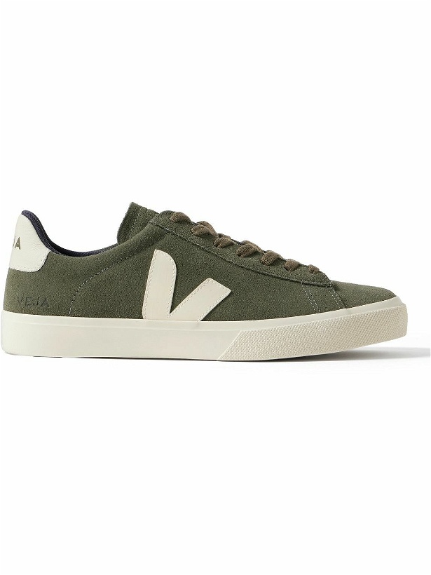 Photo: Veja - Campo Rubber and Leather-Trimmed Suede Sneakers - Green