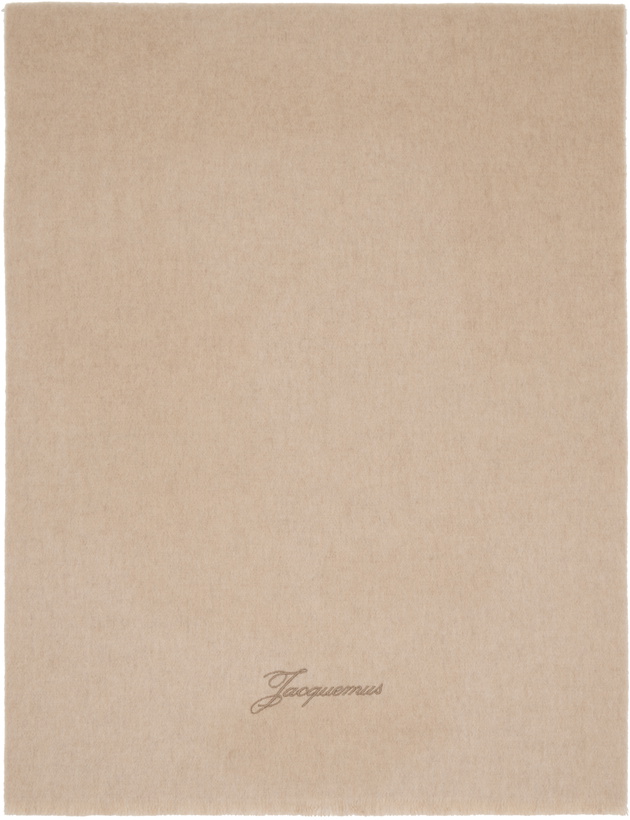 Photo: JACQUEMUS Beige 'The Tailleur' Scarf