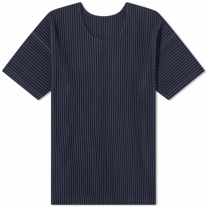 Photo: Homme Plissé Issey Miyake Men's Pleated T-Shirt in Navy