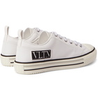 Valentino - Valentino Garavani Logo-Appliquéd Rubber-Trimmed Canvas Sneakers - White