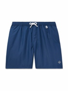 Loro Piana - Bay Straight-Leg Mid-Length Logo-Print Swim Shorts - Blue