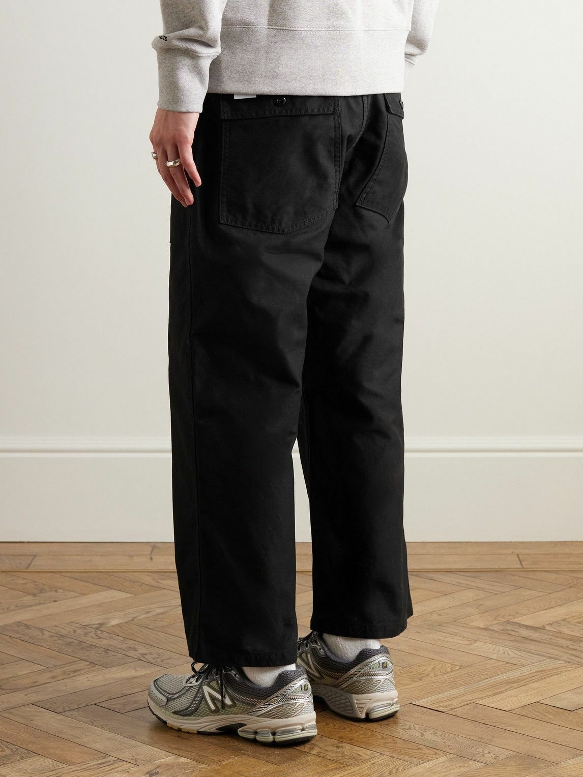 Beams Plus - Wide-Leg Cotton-Twill Trousers - Black Beams Plus