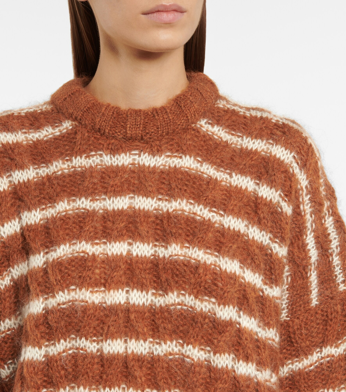 Plan C - Striped mohair-blend sweater Plan C