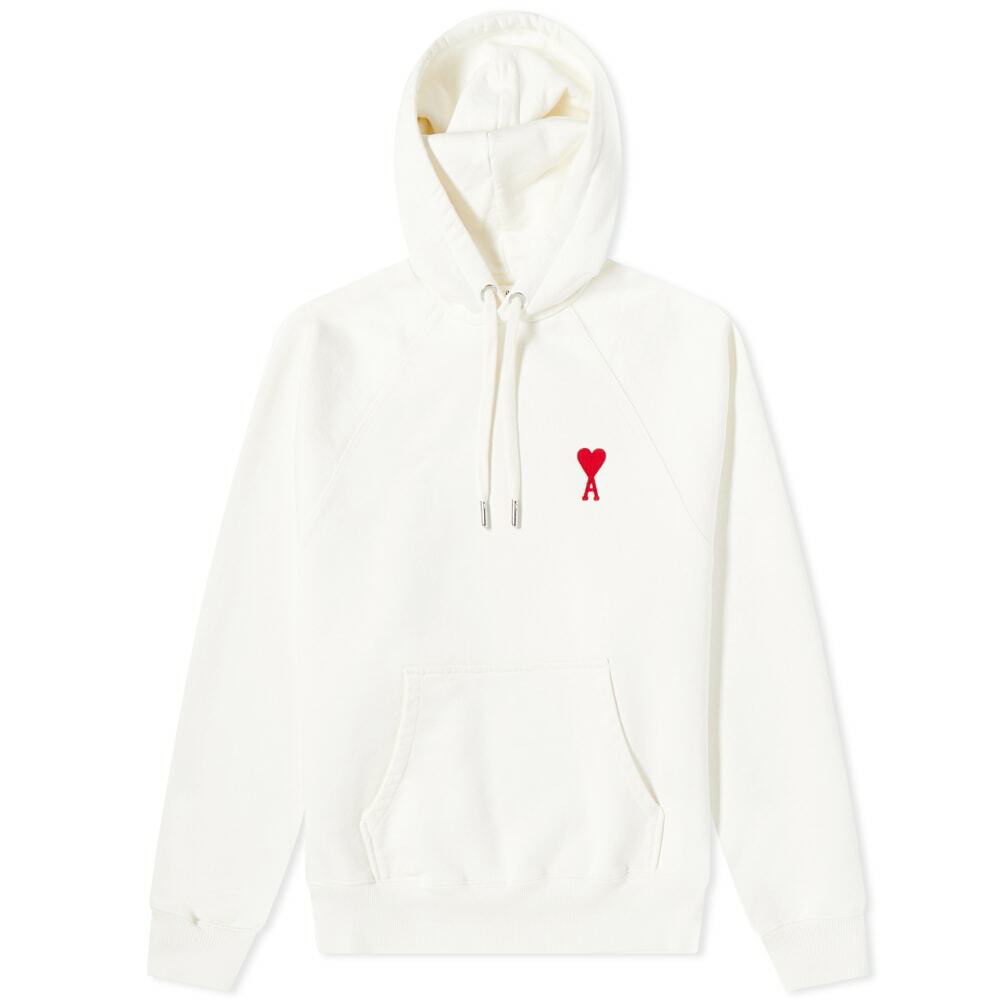 AMI Women's Tonal ADC Hoodie in White/Red AMI