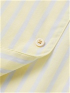 A Kind Of Guise - Gioia Slim-Fit Convertible-Collar Striped Cotton-Voile Shirt - Yellow