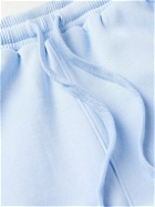 Pasadena Leisure Club - Athletic Dept. Tapered Logo-Print Garment-Dyed Cotton-Jersey Sweatpants - Blue