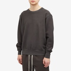 Les Tien Men's Heavyweight Crop Crew Sweat in Vintage Black