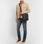 TOM FORD - North South Full-Grain Leather Messenger Bag - Men - Black