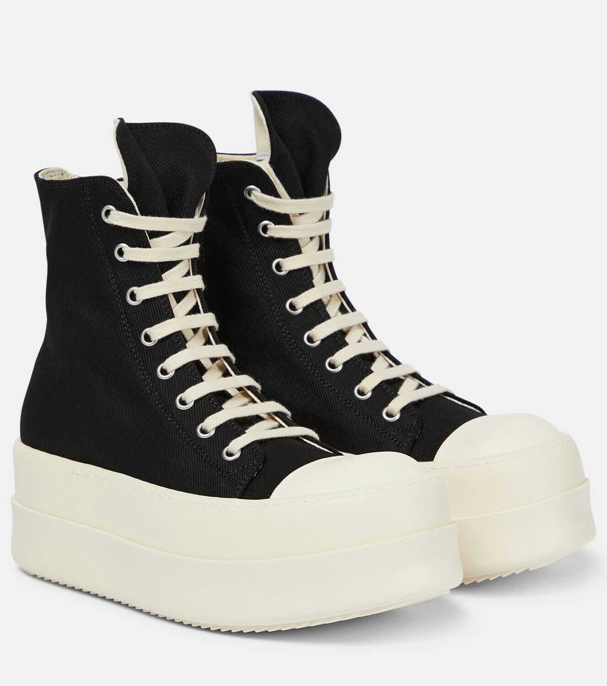 Rick Owens DRKSHDW denim high-top platform sneakers Rick Owens