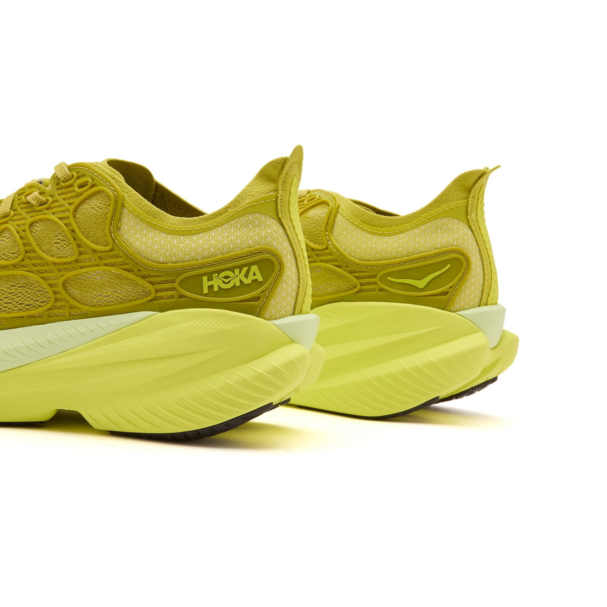 HOKA ONE ONE U Mach X Caged Sneaker in Pea Green/Hoka Citru