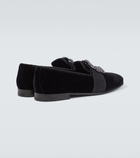 Manolo Blahnik Carlton Jet velvet loafers