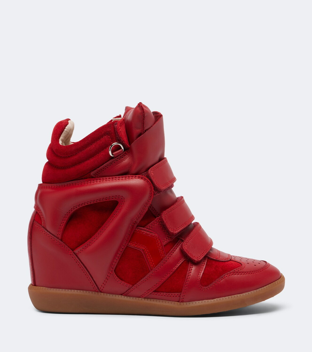 Isabel Marant Beckett leather and suede wedge sneakers