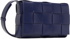 Bottega Veneta Blue Medium Cassette Messenger Bag