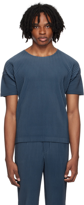 Photo: HOMME PLISSÉ ISSEY MIYAKE Blue Color Pleats T-Shirt