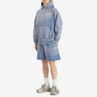 Balenciaga Men's Campaign Sweat Shorts in Faded Blue/White/Red