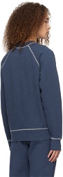 Sunspel Navy Raglan Sweatshirt