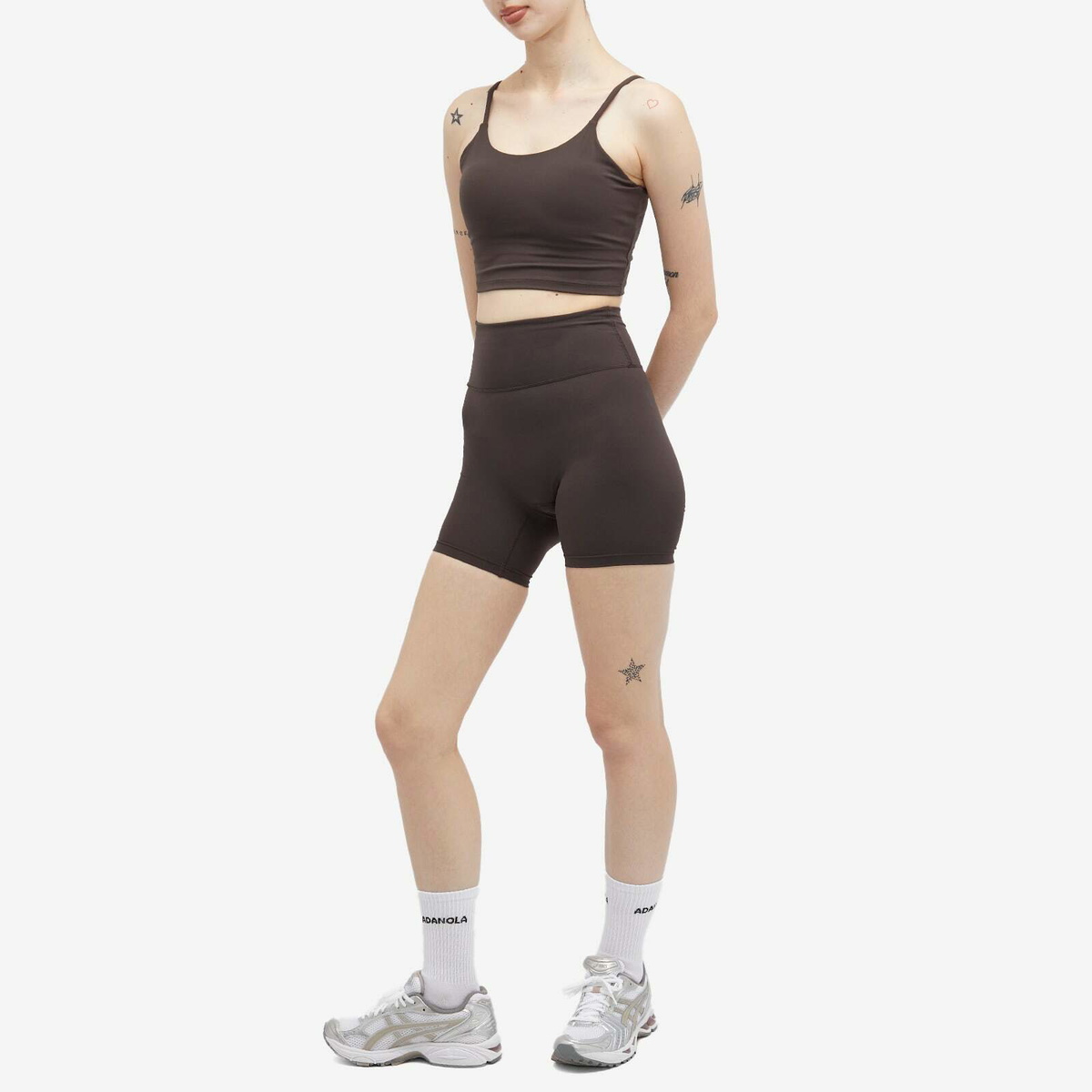 Adanola Women's Ultimate Crop Cycling Shorts in Coffee Bean