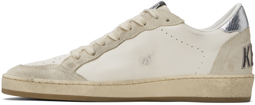 Golden Goose White & Beige Ball Star Sneakers Golden Goose