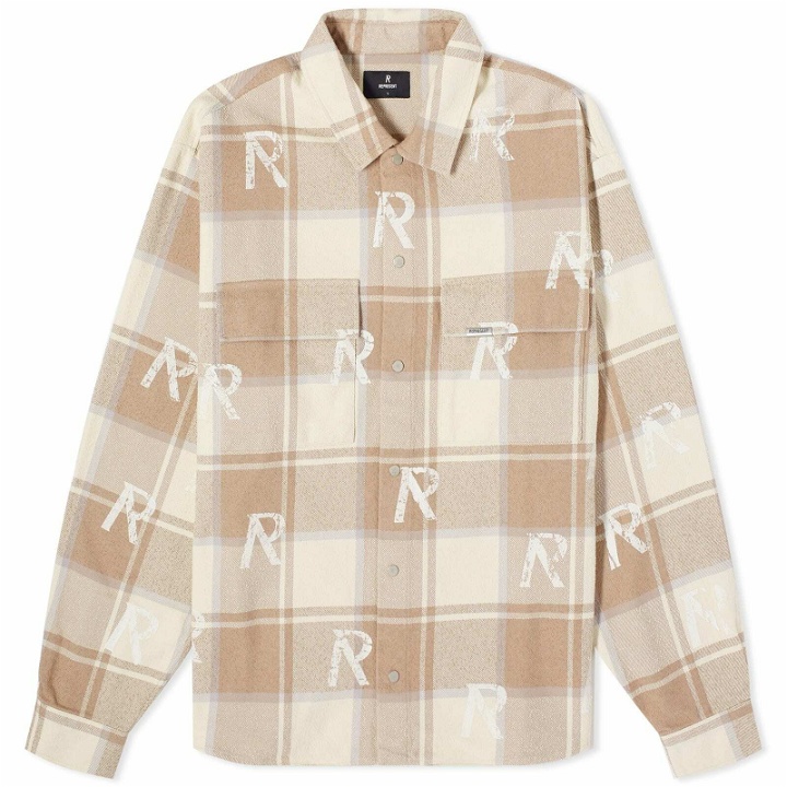 Photo: Represent Men's All Over Initial Flannel Shirt in Cashmere