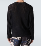 Commas Pointelle cotton and linen sweater