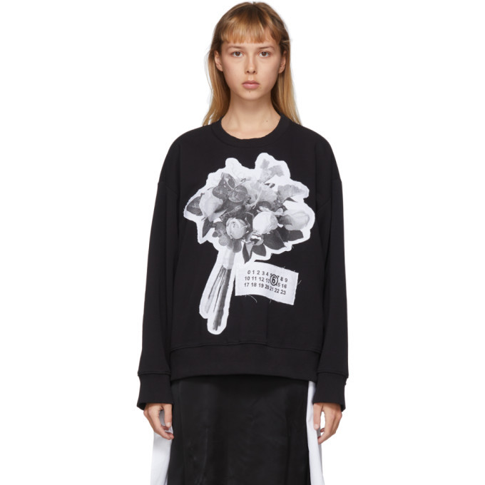 Photo: MM6 Maison Margiela Black Graphic Sweatshirt