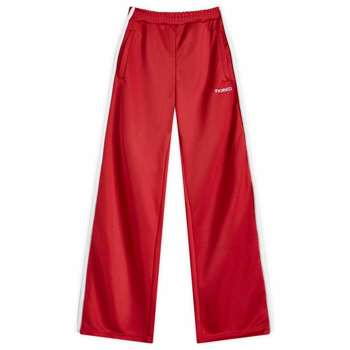 Fiorucci Women's Puffy Piping Track Trousers in Red