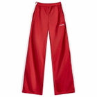Fiorucci Women's Puffy Piping Track Trousers in Red