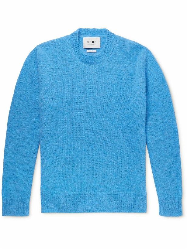 Photo: NN07 - Walther Brushed Knitted Sweater - Blue