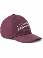 Brunello Cucinelli - Logo-Embroidered Leather-Trimmed Cotton-Twill Baseball Cap - Pink