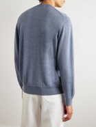 Etro - Logo-Embroidered Wool Sweater - Blue