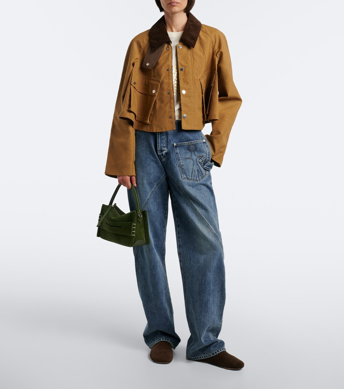 JW Anderson Loafer Small suede shoulder bag